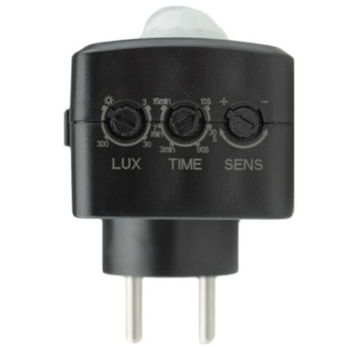 PIR mozgás- és szürkületérzékelő 120°-os aljzathoz 9 m beltéri fekete