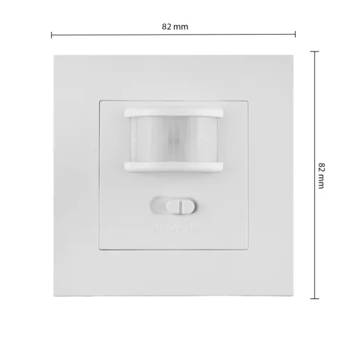 PIR mozgás- és szürkületérzékelő, süllyesztett, 160°, 9 m, belső dobozhoz, fehér