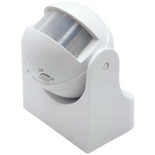 PIR mozgás- és szürkületérzékelő 180° 12m IP44 Fehér