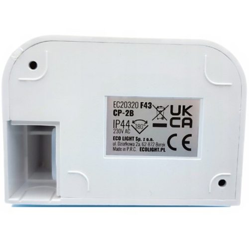 PIR mozgás- és szürkületérzékelő 180° 12m IP44 Fehér