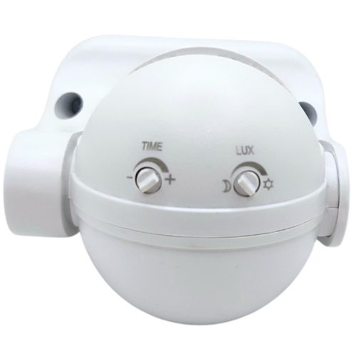 PIR mozgás- és szürkületérzékelő 180° 12m IP44 Fehér