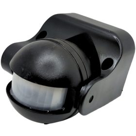   PIR mozgás- és szürkületérzékelő 180° 12m IP44 Fekete