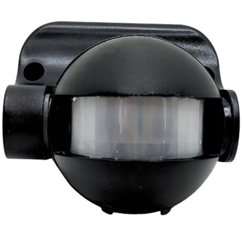 PIR mozgás- és szürkületérzékelő 180° 12m IP44 Fekete