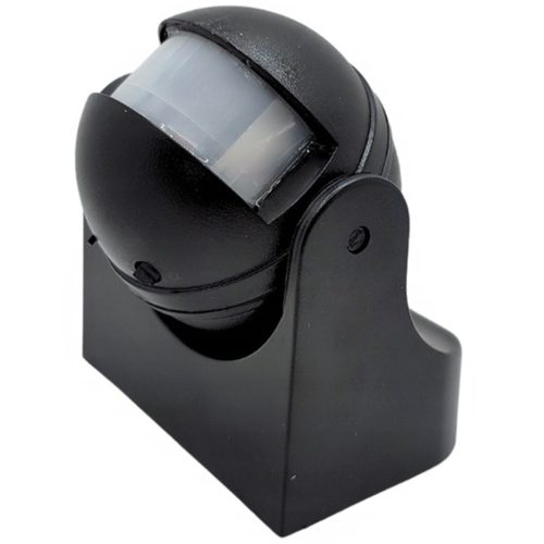 PIR mozgás- és szürkületérzékelő 180° 12m IP44 Fekete