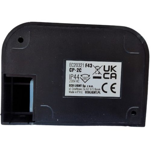 PIR mozgás- és szürkületérzékelő 180° 12m IP44 Fekete