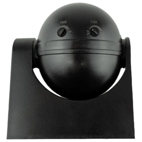 PIR mozgás- és szürkületérzékelő 180° 12m IP44 Fekete