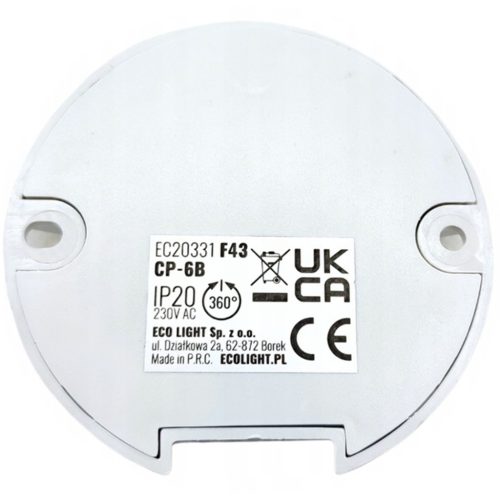 360°-os PIR mozgás- és szürkületérzékelő 6 m fehér mennyezet