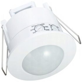   PIR mozgás- és szürkületérzékelő, süllyesztett 360°, 6 m, beltéri fehér