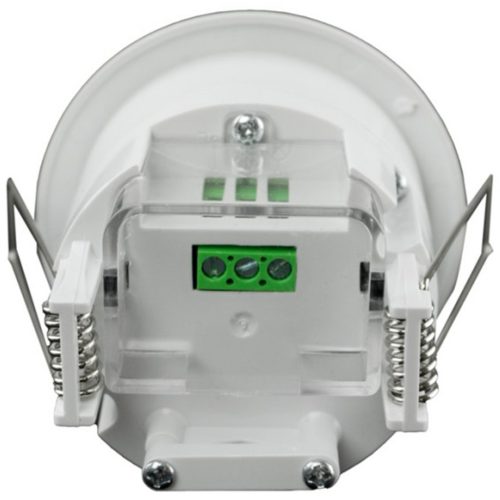 PIR mozgás- és szürkületérzékelő, süllyesztett 360°, 6 m, beltéri fehér