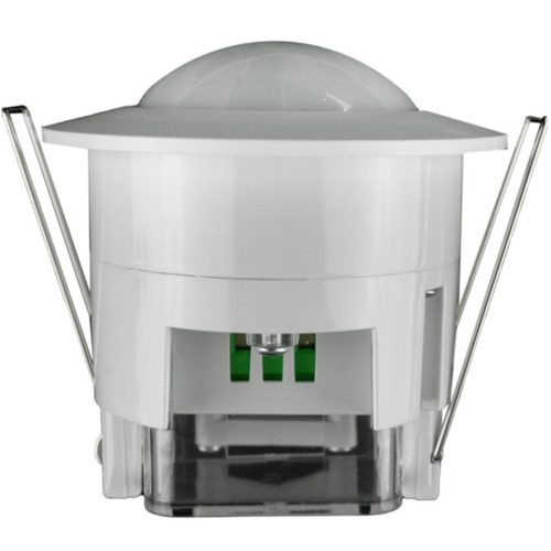 PIR mozgás- és szürkületérzékelő, süllyesztett 360°, 6 m, beltéri fehér