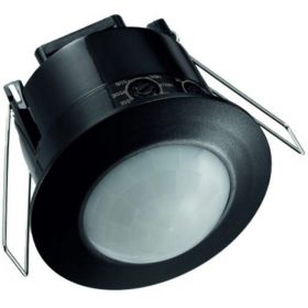   PIR mozgás- és szürkületérzékelő, süllyesztett, 360°, 6 m, beltéri, fekete