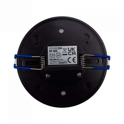 PIR mozgás- és alkonyérzékelő IP44 süllyesztett/felületre szerelhető fekete 20m 360° CP Ecolight