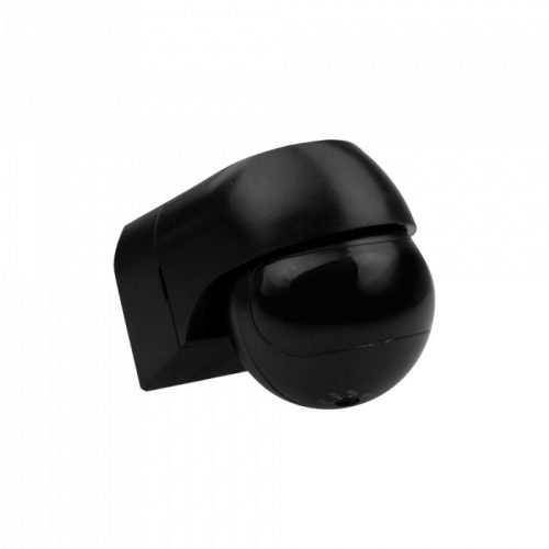 PIR mozgás- és alkonyérzékelő IP44 Felületre szerelhető fekete 12m 180° CP Ecolight