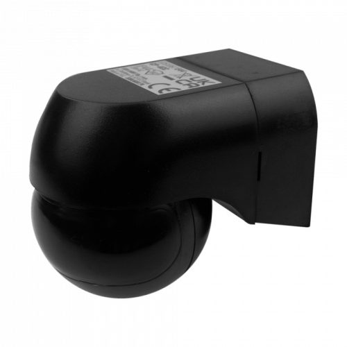PIR mozgás- és alkonyérzékelő IP44 Felületre szerelhető fekete 12m 180° CP Ecolight