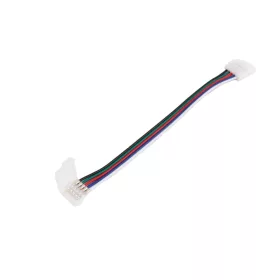   LED szalag csatlakozó összekötő kábel RGBW 12mm kétoldalas vezetékkel Ecolight