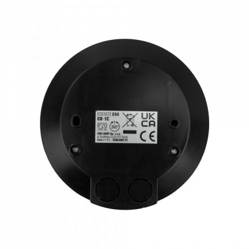 Mozgás- és alkonyérzékelő PIR jelenlétérzékelő Felületre Szerelt Mennyezeti Fekete 3m 360° CO Ecolight