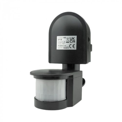 PIR mozgás- és alkonyérzékelő IP44, felületre szerelhető, állítható, fekete, 12 m, 180°, CP Ecolight