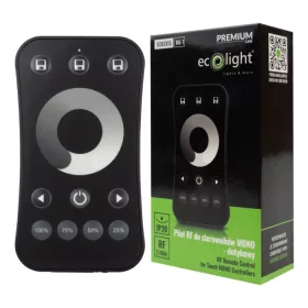   RF érintős távirányító mono színes vezérlőkhöz MONO V1 és V1-L 1 zónás fekete fényerőszabályzó R6-1 Ecolight