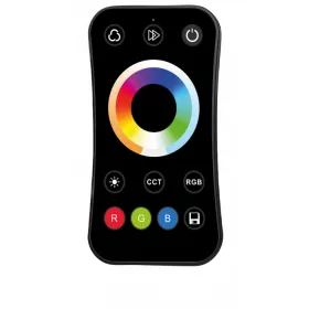   RF érintős távirányító RGB CCT vezérlőkhöz V5-M 1 zónás fekete fényerőszabályzó R17 Ecolight