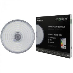   Ipari LED Függesztett Lámpa UFO HIGHBAY 150W 15000lm 4000K Semleges IP65 PREMIUM Ecolight