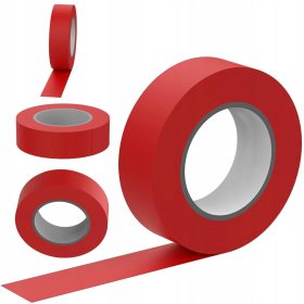   Erős PVC szigetelőszalag, vízálló, 15 mm x 0,13 mm, piros, 10 m, Ecolight