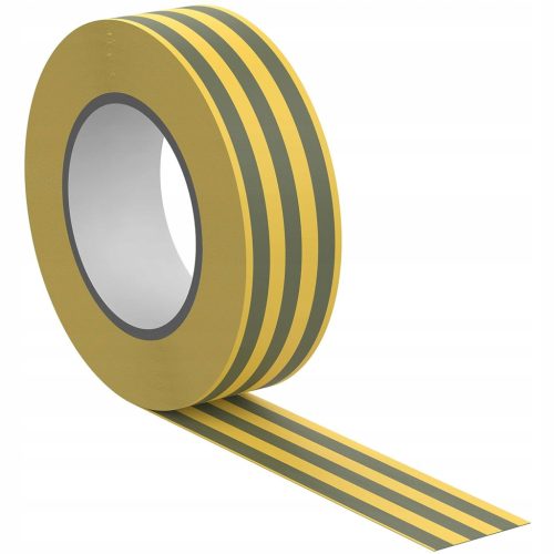 Erős PVC szigetelőszalag, vízálló, 15 mm x 0,13 mm, sárga-zöld, 10 m, Ecolight