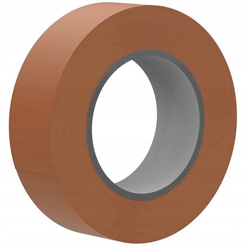 Erős PVC szigetelőszalag, vízálló, 15 mm x 0,13 mm, barna, 10 m, Ecolight