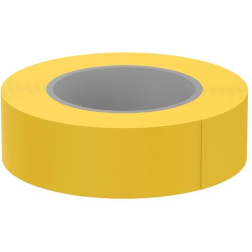 Erős PVC szigetelőszalag, vízálló, 15 mm x 0,13 mm, sárga, 10 m, Ecolight