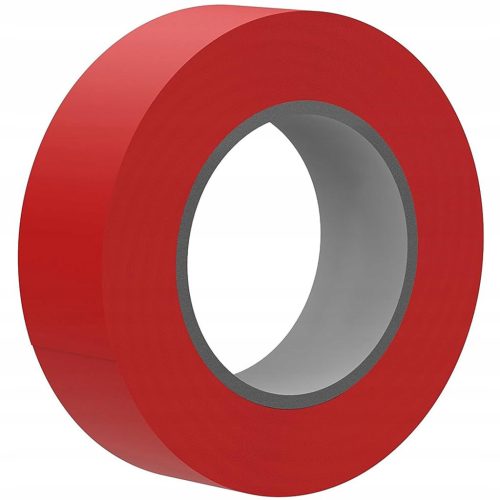 Erős PVC szigetelőszalag, vízálló, 19 mm x 0,13 mm, piros, 20 m, Ecolight