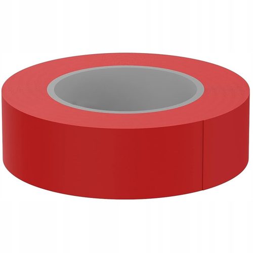 Erős PVC szigetelőszalag, vízálló, 19 mm x 0,13 mm, piros, 20 m, Ecolight