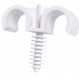   Dupla kampós rögzítő tartó RING-22-BIS Fehér 50 db ECOLIGHT