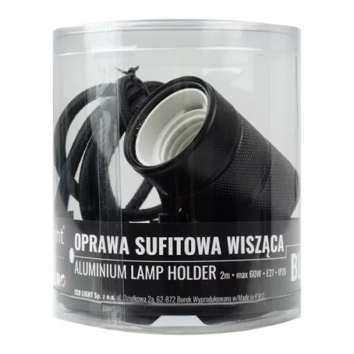 Mennyezeti függőlámpa E27 fekete matt 2m OSW-1 Zero Ecolight