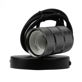   Mennyezeti függőlámpa E27 fekete fényes 2m OSW-1 Zero Ecolight
