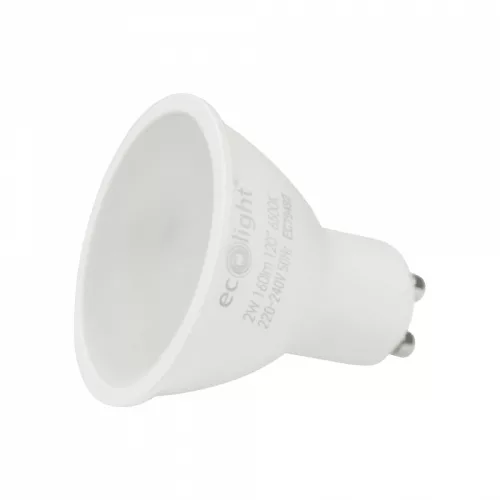 LED izzó spotlámpa GU10 2W 180lm 6500K hidegfényű ökofény