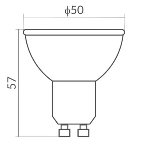 GU10 LED izzó 5W 450lm 3000K Meleg 120°
