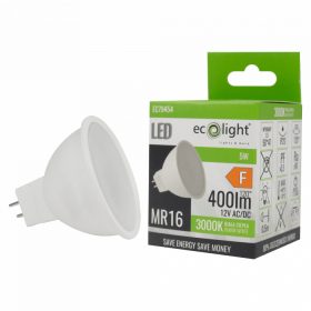   LED izzó spotlámpa MR16 GU5.3 5W 400lm 3000K Meleg 12V Ecolight