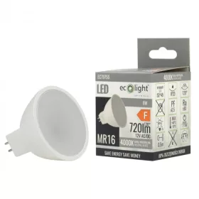   LED izzó reflektor MR16 GU5.3 8W 640lm 4000K semleges 12V Ecolight