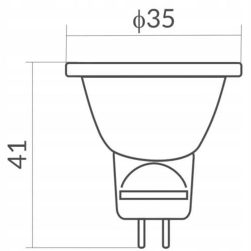 LED izzó MR11 3W 270lm 3000K Meleg 120° 12V ECOLIGHT
