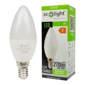   LED gyertyaizzó B37 E14 3W 270lm 3000K melegfényű ökofény