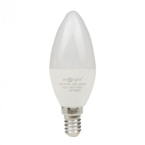 LED gyertyaizzó B37 E14 3W 270lm 3000K melegfényű ökofény