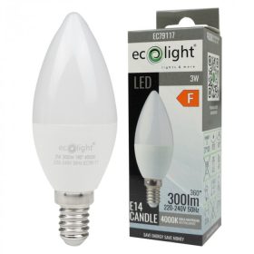 LED gyertyaizzó B37 E14 3W 270lm 4000K semleges Ecolight