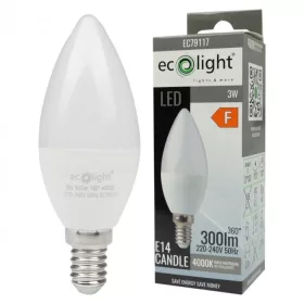 LED gyertyaizzó B37 E14 3W 270lm 4000K semleges Ecolight