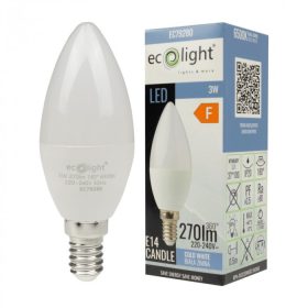   LED gyertyaizzó B37 E14 3W 270lm 6500K hidegfényű ökofény