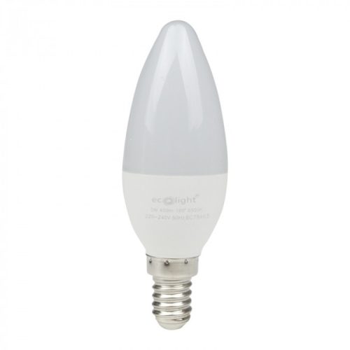 LED gyertyaizzó B37 E14 5W 450lm 6500K hidegfényű ökofény