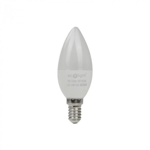 LED gyertyaizzó B37 E14 7W 630lm 4000K semleges Ecolight