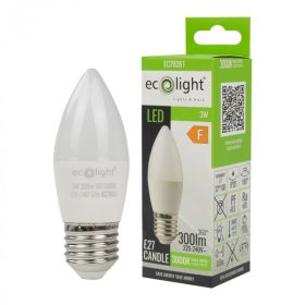   LED gyertyaizzó B37 E27 3W 270lm 3000K melegfényű ökofény