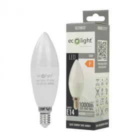 LED gyertyaizzó B37 E14 10W 900lm 4000K semleges Ecolight
