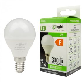 LED gömbizzó P45 E14 3W 270lm 3000K Melegfényű Ecolight