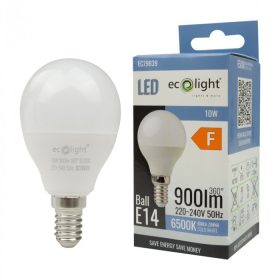   LED gömbizzó P45 E14 10W 900lm 6500K hidegfényű ökofény