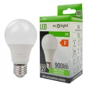 LED izzó A60 E27 9W 900lm 3000K Meleg ökofény